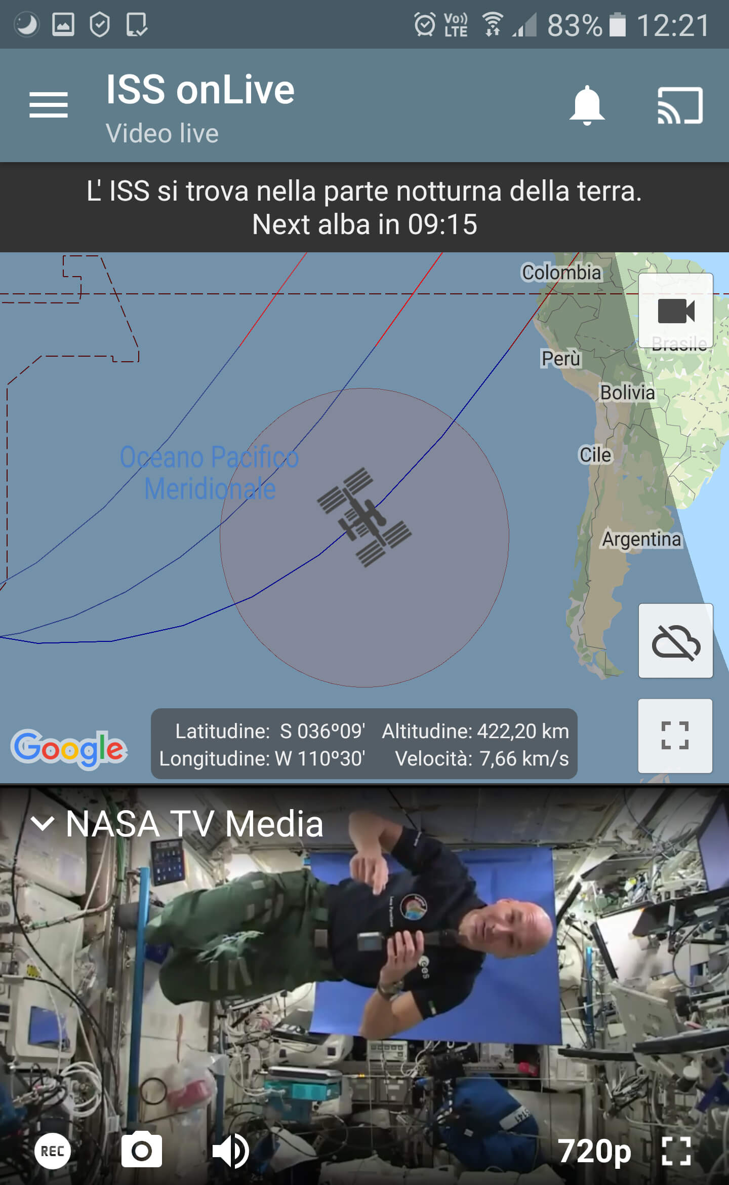 Come vedere la stazione spaziale internazionale nel cielo tramite app